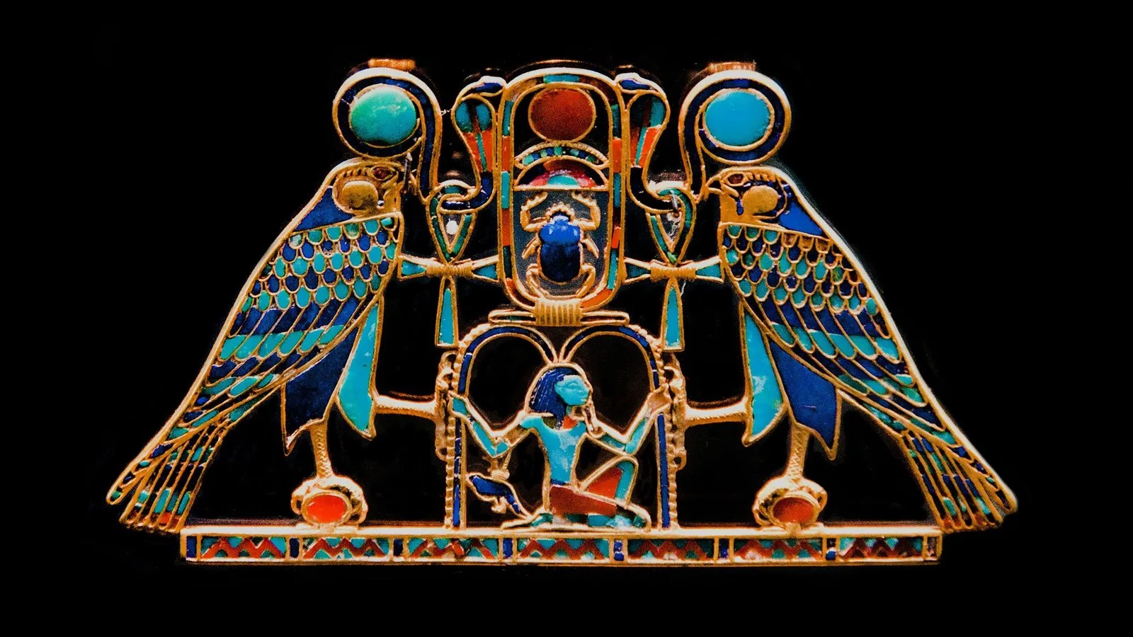 古埃及國王Senwosret ll(公元前1887-1878年)定製的金-石榴石項鍊(資料來源:Alamy)