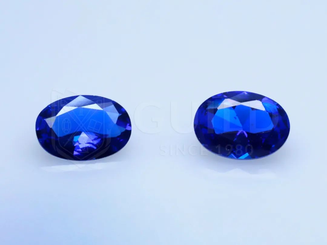 擴散尖晶石呈現均勻的藍色