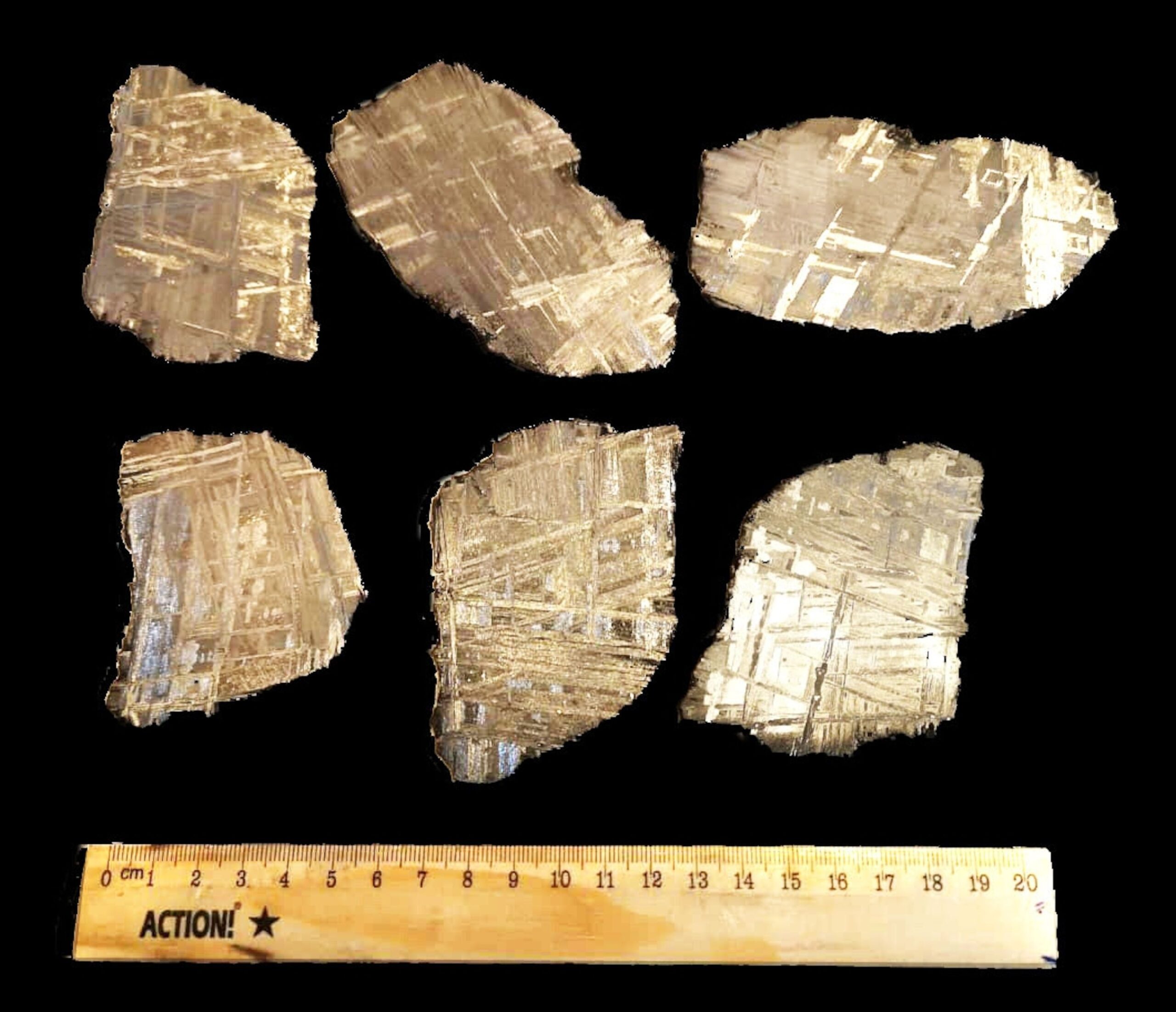 El Ali 隕石的切片樣本，科學家從中發現新礦物